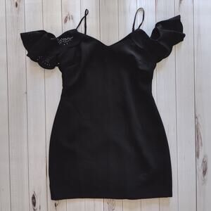 Nwt Aakaa Cold Shoulder Little Black Dress